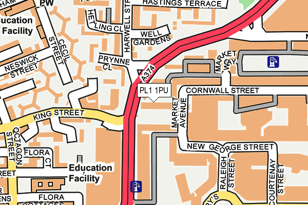 PL1 1PU map - OS OpenMap – Local (Ordnance Survey)