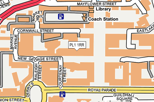 PL1 1RR map - OS OpenMap – Local (Ordnance Survey)