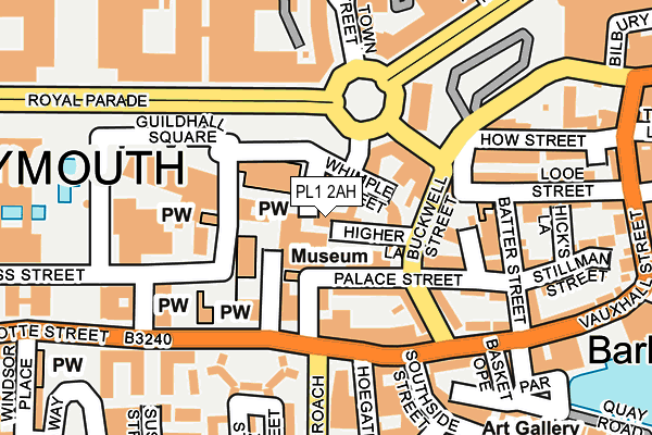 PL1 2AH map - OS OpenMap – Local (Ordnance Survey)