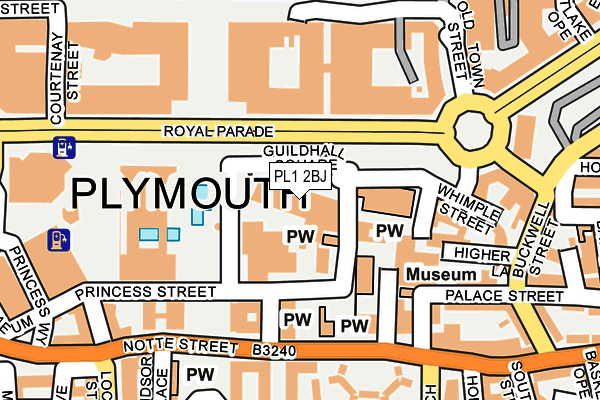 PL1 2BJ map - OS OpenMap – Local (Ordnance Survey)