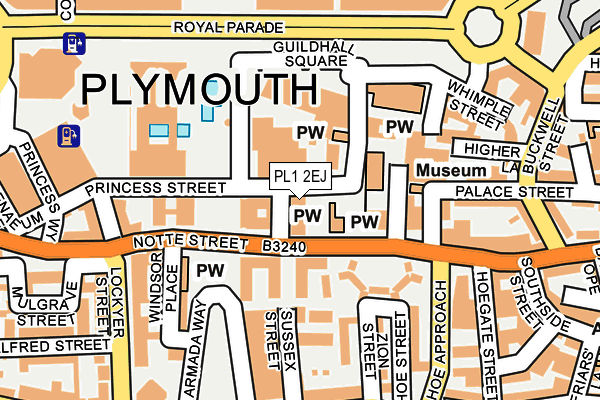 PL1 2EJ map - OS OpenMap – Local (Ordnance Survey)