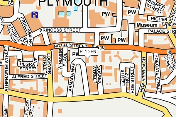 PL1 2EN map - OS OpenMap – Local (Ordnance Survey)