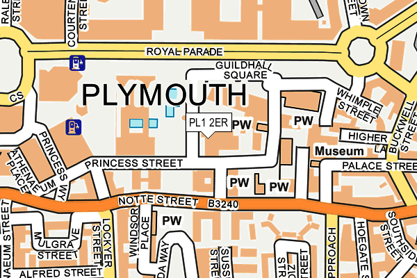 PL1 2ER map - OS OpenMap – Local (Ordnance Survey)