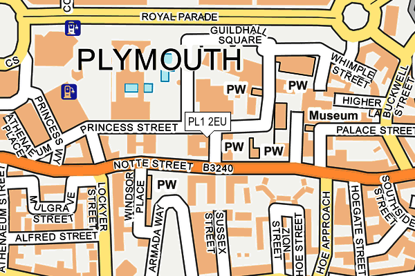 PL1 2EU map - OS OpenMap – Local (Ordnance Survey)