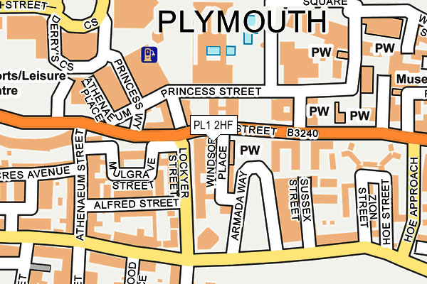 PL1 2HF map - OS OpenMap – Local (Ordnance Survey)