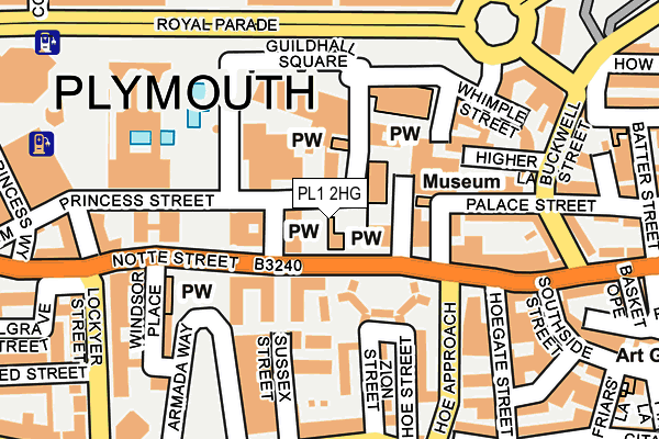 PL1 2HG map - OS OpenMap – Local (Ordnance Survey)