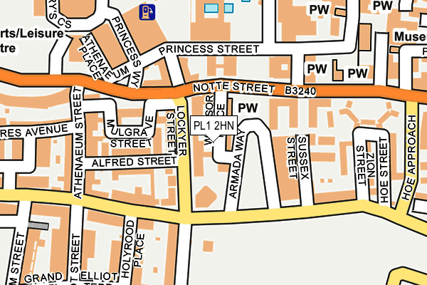 PL1 2HN map - OS OpenMap – Local (Ordnance Survey)