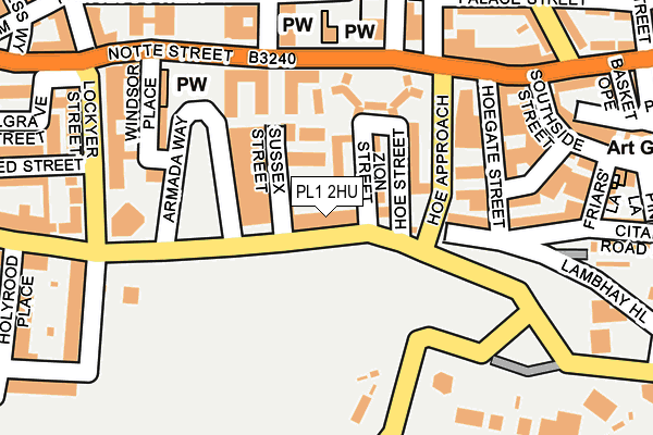 PL1 2HU map - OS OpenMap – Local (Ordnance Survey)