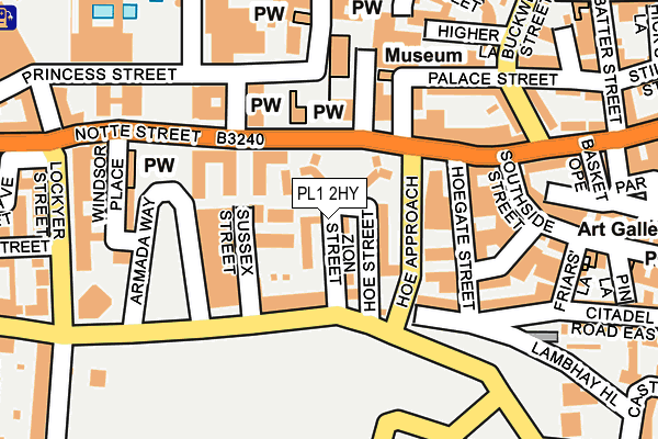 PL1 2HY map - OS OpenMap – Local (Ordnance Survey)