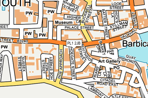 PL1 2JB map - OS OpenMap – Local (Ordnance Survey)