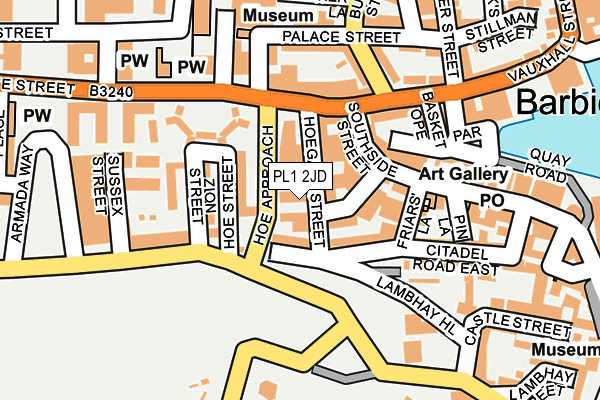 PL1 2JD map - OS OpenMap – Local (Ordnance Survey)