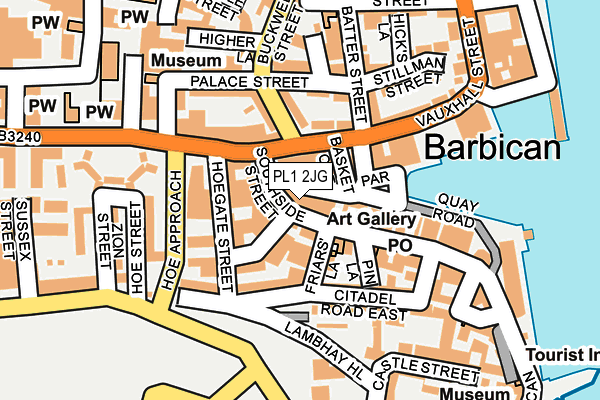 PL1 2JG map - OS OpenMap – Local (Ordnance Survey)