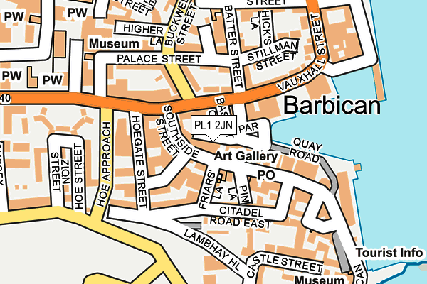 PL1 2JN map - OS OpenMap – Local (Ordnance Survey)