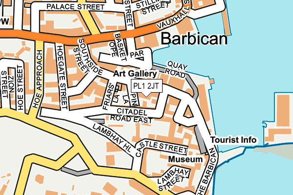 PL1 2JT map - OS OpenMap – Local (Ordnance Survey)