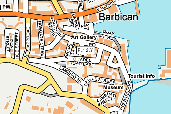 PL1 2LY map - OS OpenMap – Local (Ordnance Survey)