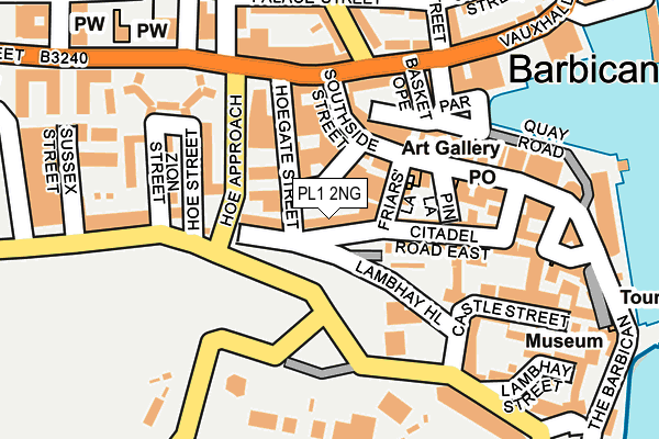 PL1 2NG map - OS OpenMap – Local (Ordnance Survey)