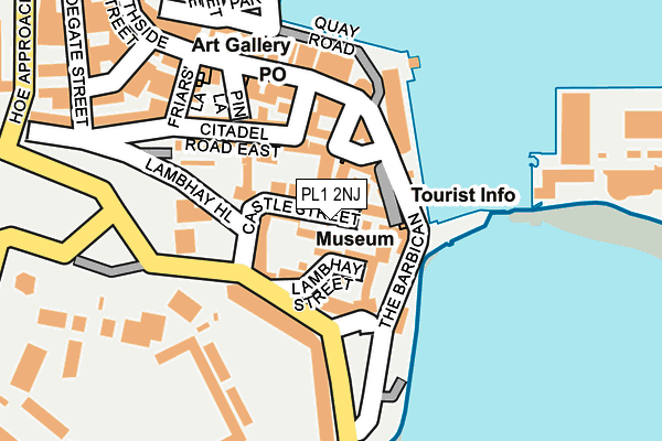 PL1 2NJ map - OS OpenMap – Local (Ordnance Survey)