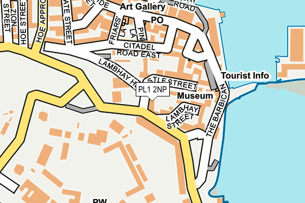 PL1 2NP map - OS OpenMap – Local (Ordnance Survey)