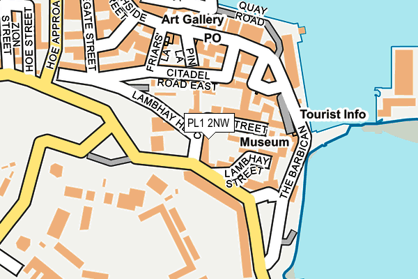 PL1 2NW map - OS OpenMap – Local (Ordnance Survey)