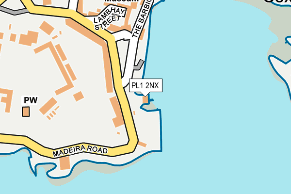 PL1 2NX map - OS OpenMap – Local (Ordnance Survey)