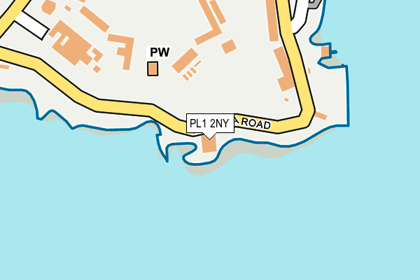 PL1 2NY map - OS OpenMap – Local (Ordnance Survey)