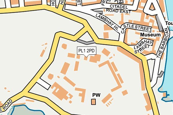 PL1 2PD map - OS OpenMap – Local (Ordnance Survey)