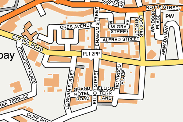 Map of CROWN CARPETS (PLYMOUTH) LTD at local scale