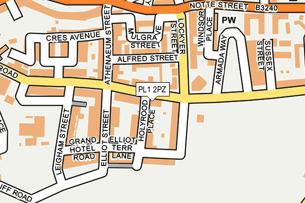 PL1 2PZ map - OS OpenMap – Local (Ordnance Survey)