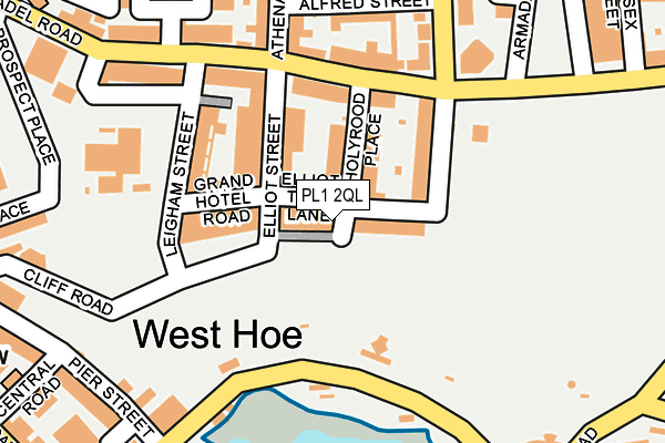 PL1 2QL map - OS OpenMap – Local (Ordnance Survey)