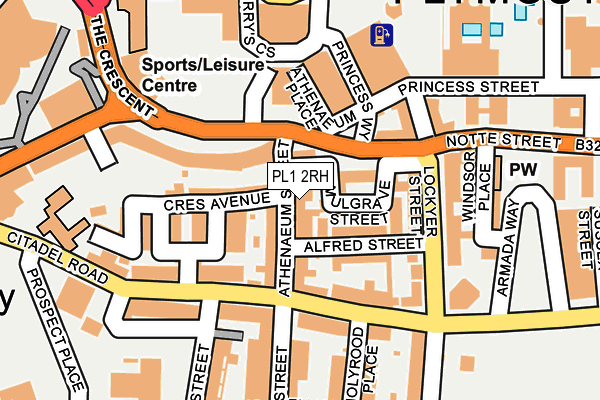 PL1 2RH map - OS OpenMap – Local (Ordnance Survey)