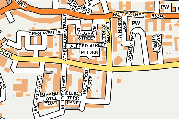 PL1 2RN map - OS OpenMap – Local (Ordnance Survey)