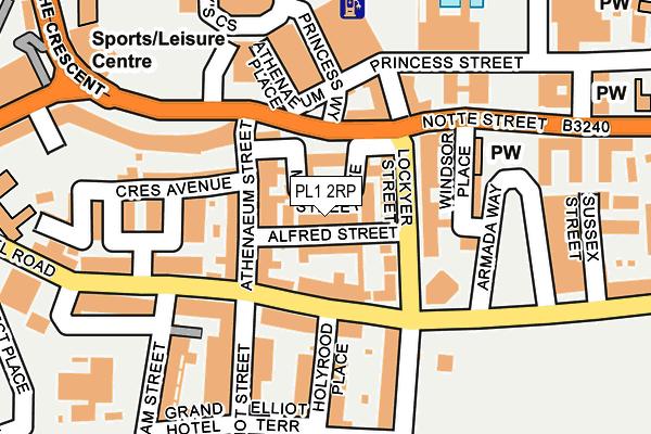 PL1 2RP map - OS OpenMap – Local (Ordnance Survey)