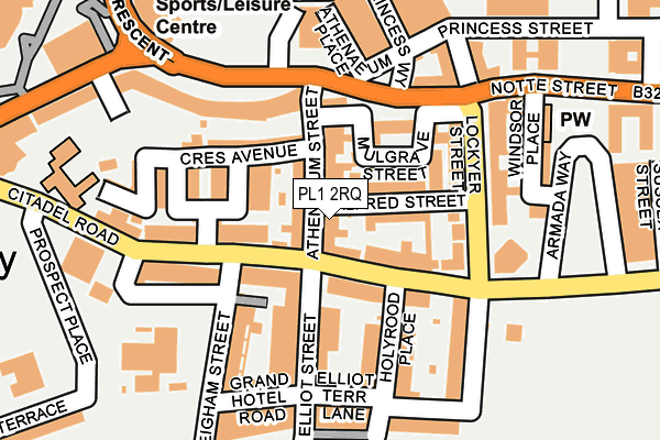 PL1 2RQ map - OS OpenMap – Local (Ordnance Survey)