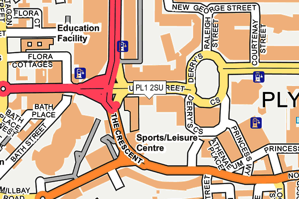 PL1 2SU map - OS OpenMap – Local (Ordnance Survey)