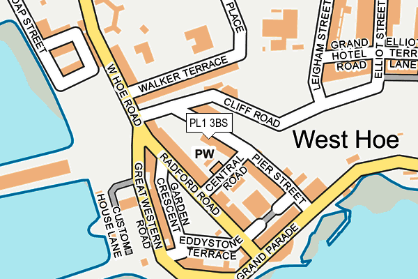 PL1 3BS map - OS OpenMap – Local (Ordnance Survey)