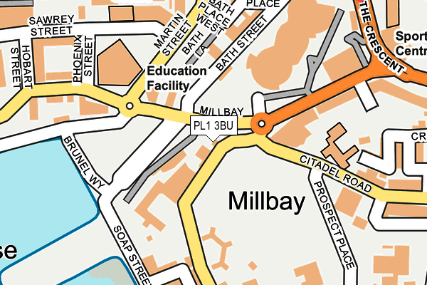 PL1 3BU map - OS OpenMap – Local (Ordnance Survey)