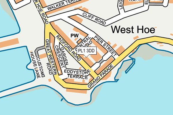 PL1 3DD map - OS OpenMap – Local (Ordnance Survey)