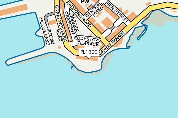 PL1 3DQ map - OS OpenMap – Local (Ordnance Survey)