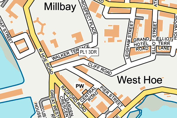 PL1 3DR map - OS OpenMap – Local (Ordnance Survey)