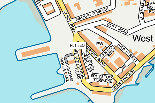 PL1 3EQ map - OS OpenMap – Local (Ordnance Survey)