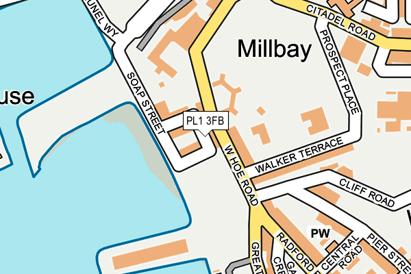 PL1 3FB map - OS OpenMap – Local (Ordnance Survey)