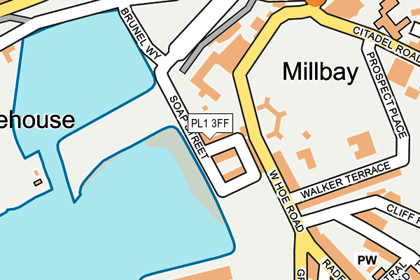 PL1 3FF map - OS OpenMap – Local (Ordnance Survey)