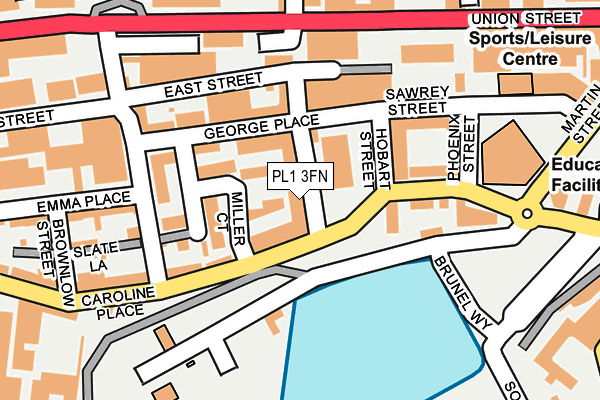 PL1 3FN map - OS OpenMap – Local (Ordnance Survey)