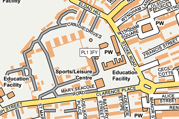 PL1 3FY map - OS OpenMap – Local (Ordnance Survey)