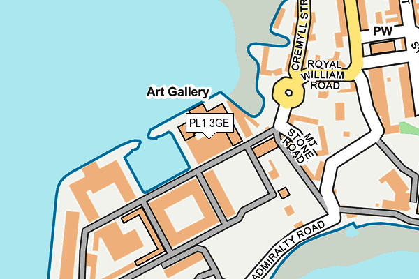 PL1 3GE map - OS OpenMap – Local (Ordnance Survey)