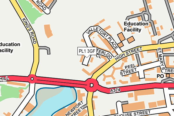 PL1 3GF map - OS OpenMap – Local (Ordnance Survey)