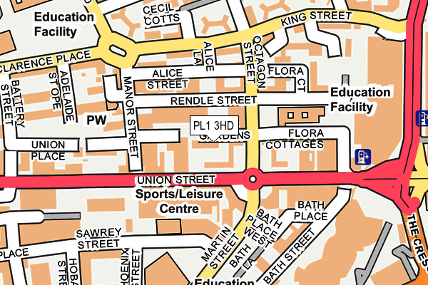 PL1 3HD map - OS OpenMap – Local (Ordnance Survey)