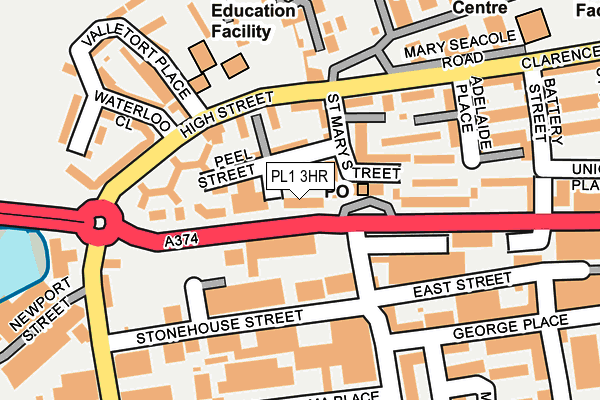 PL1 3HR map - OS OpenMap – Local (Ordnance Survey)