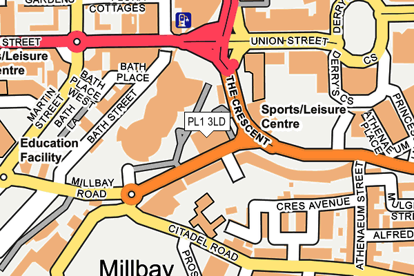 PL1 3LD map - OS OpenMap – Local (Ordnance Survey)