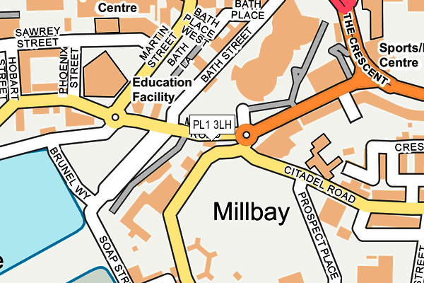 PL1 3LH map - OS OpenMap – Local (Ordnance Survey)